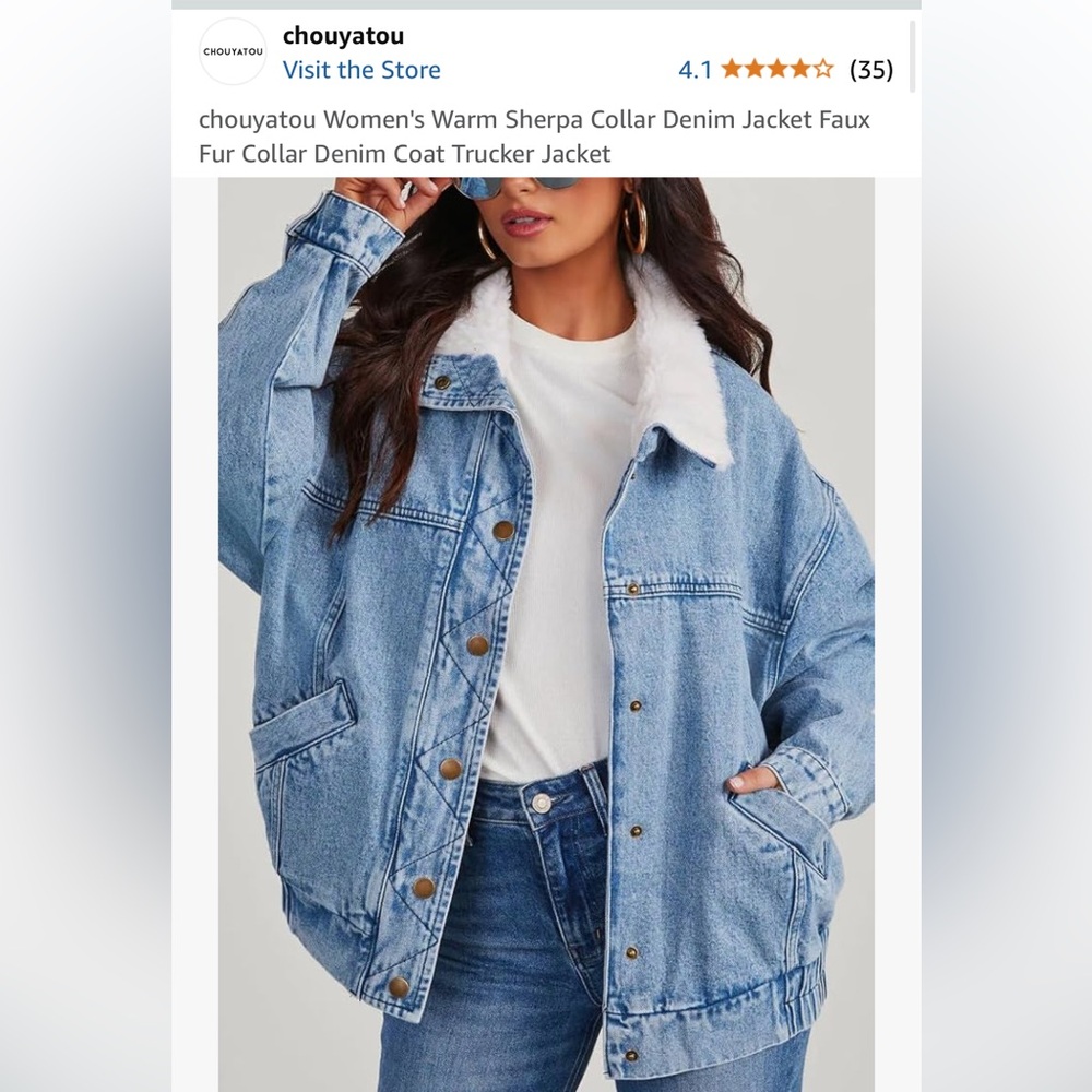 Sherpa Collar denim Jacket